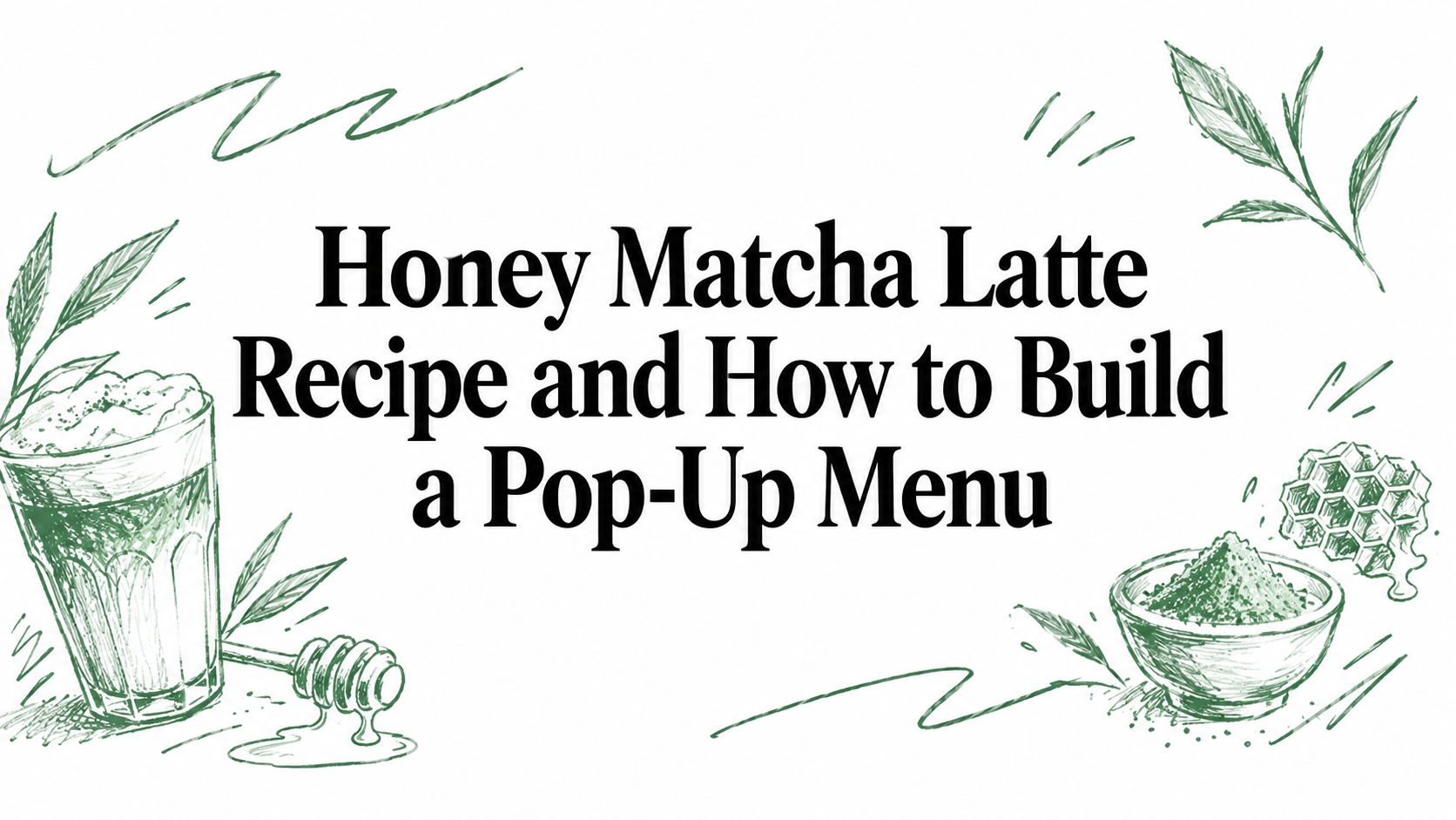 Honey Matcha Latte Recipe and How to Build a Pop-Up Menu