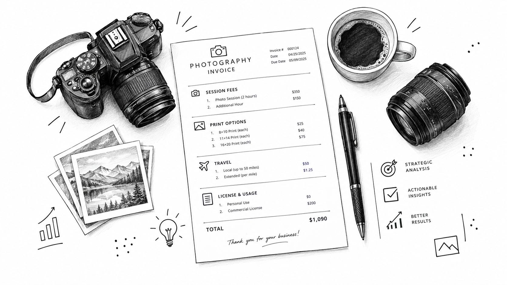 7 Photography Sample Invoice Examples That Work