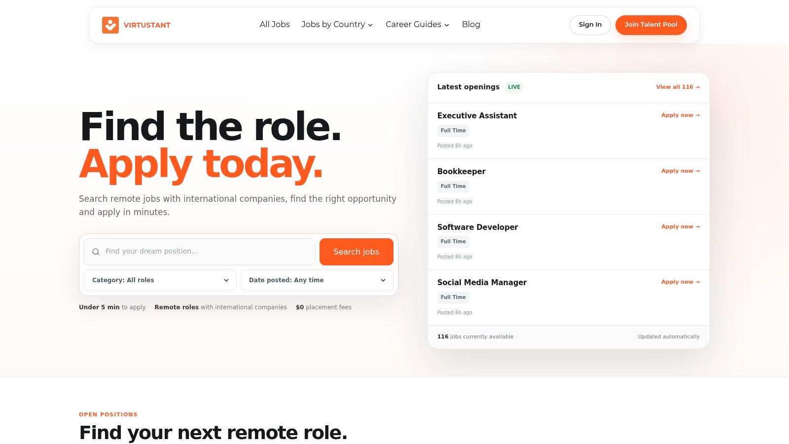 Screenshot from https://jobs.virtustant.com