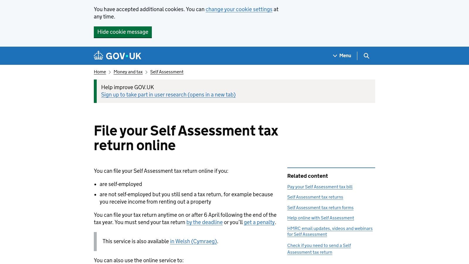 Screenshot from https://www.gov.uk/log-in-file-self-assessment-tax-return