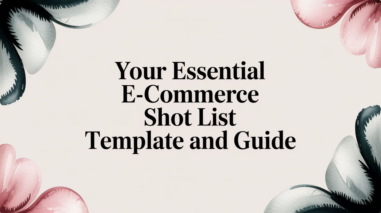 Your Essential E-Commerce Shot List Template and Guide
