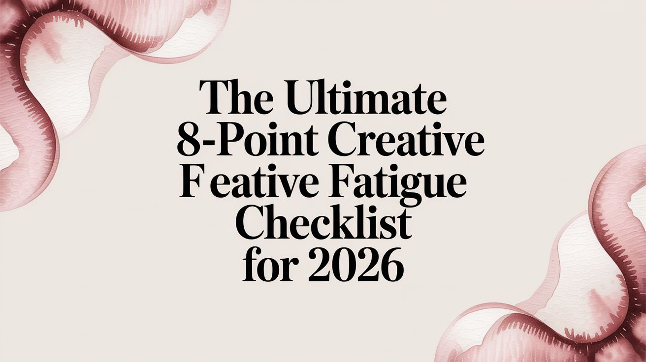 The Ultimate 8-Point Creative Fatigue Checklist for 2026