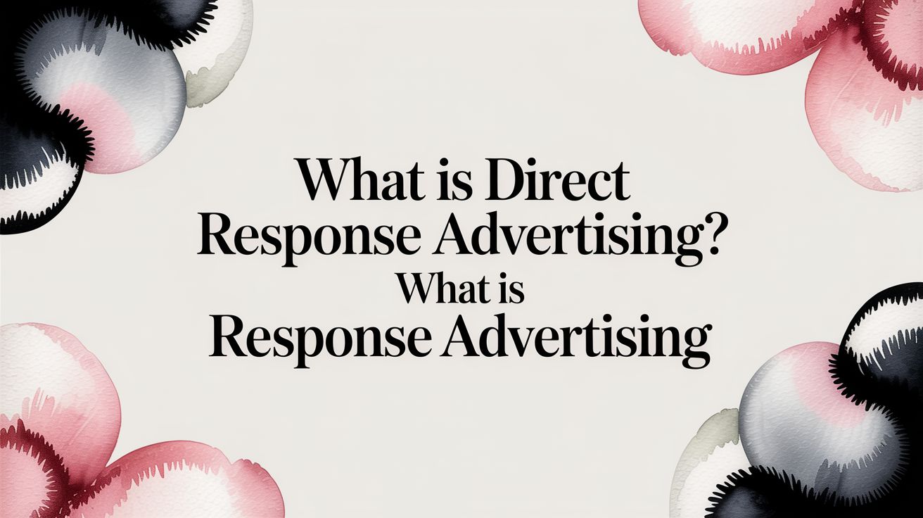 Direct Advertisements What is Direct Response Advertising? what is direct response advertising