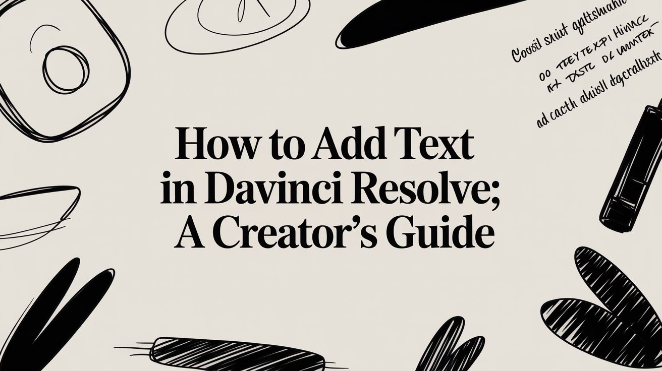 How to Add Text in DaVinci Resolve: A Creator's Guide | MeowTXT Blog