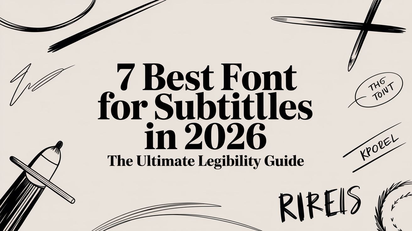 Sublitles 7 Best Font for Subtitles in 2026: The Ultimate Legibility Guide ...