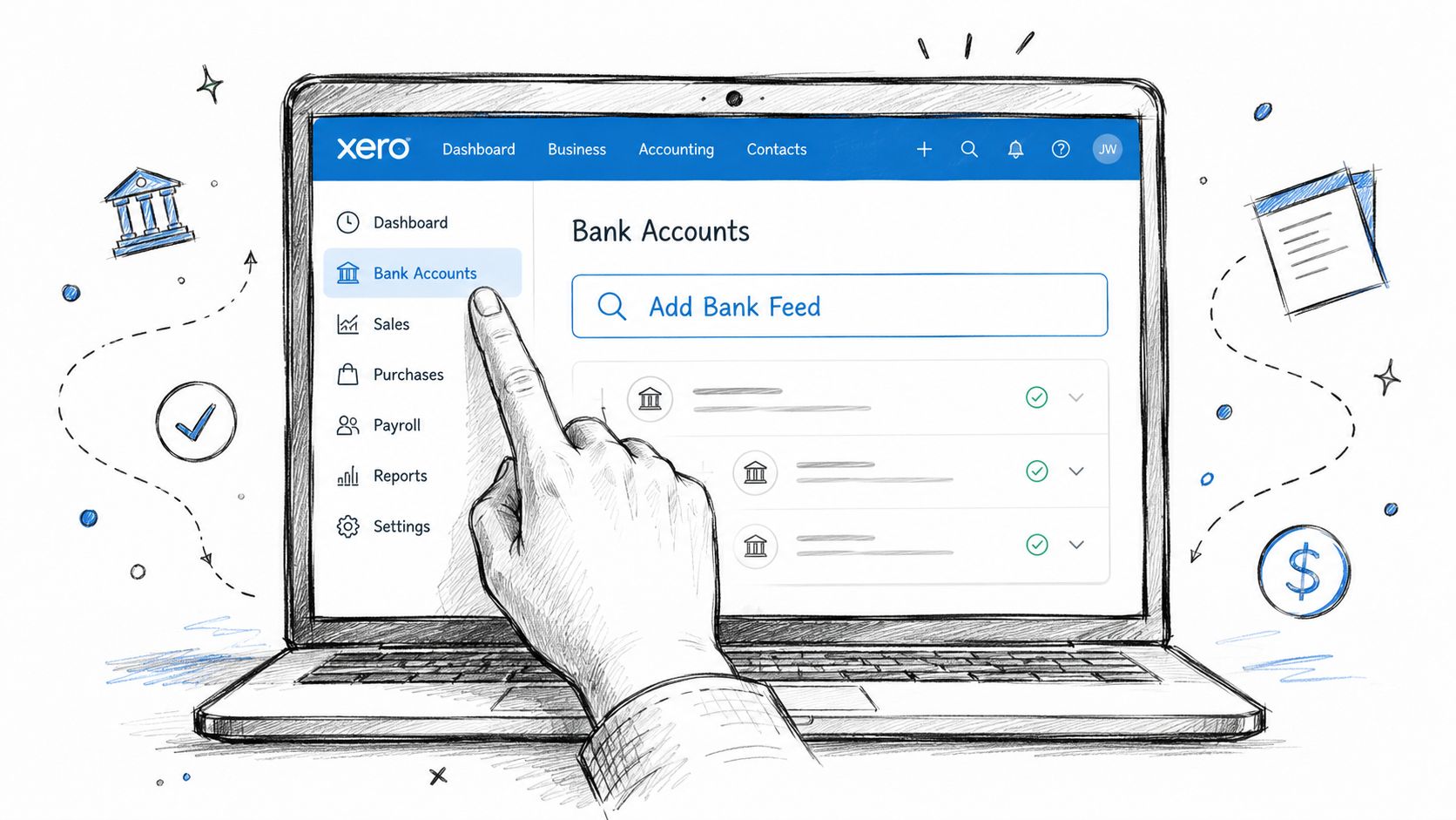 Screenshot from https://example.com/screenshots/xero-add-bank-account-feed.png