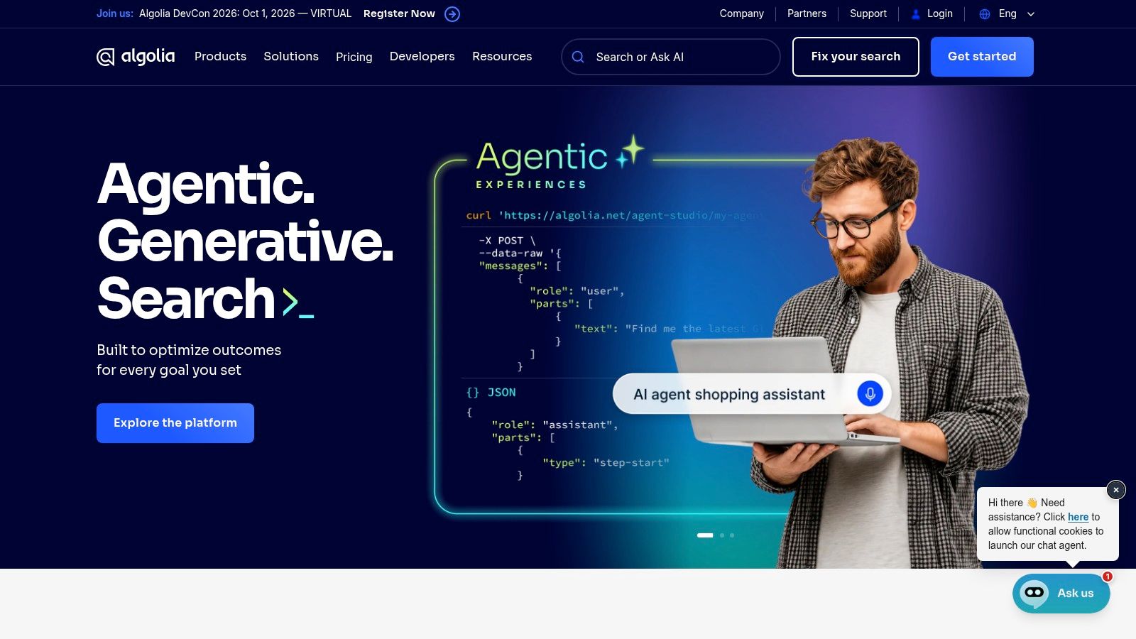 Algolia (AI Search, Recommendations, Merchandising)