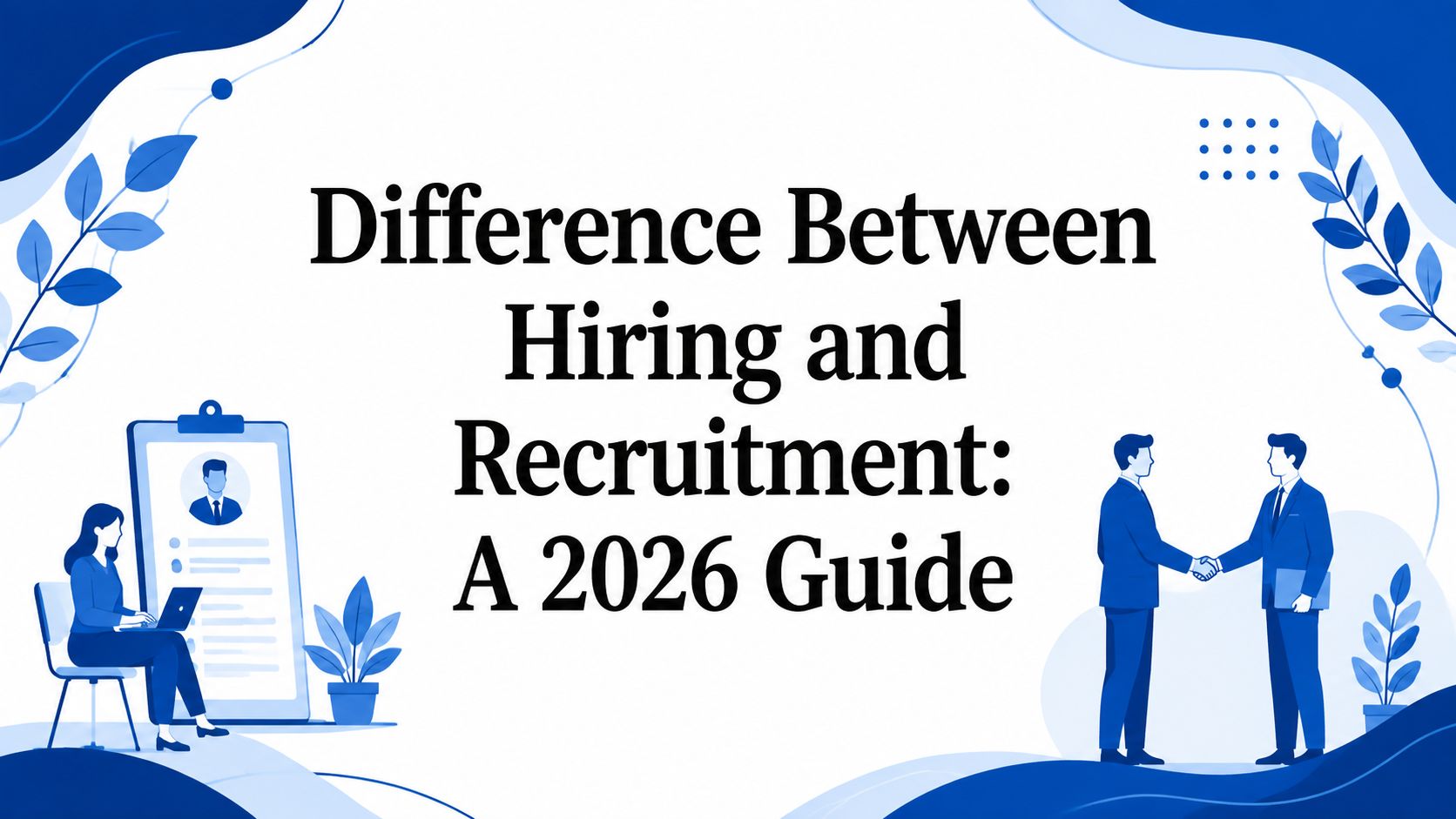 Difference Between Hiring and Recruitment: A 2026 Guide: article cover