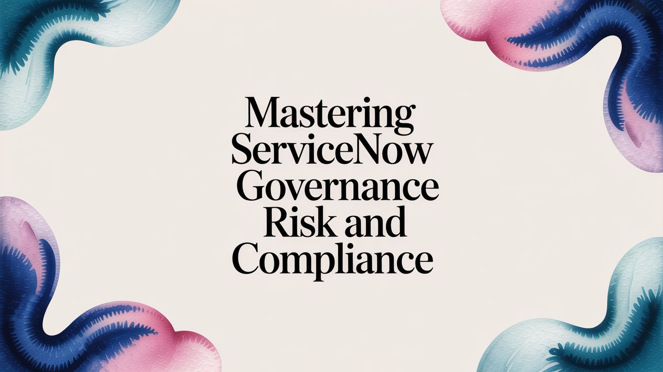 ServiceNow Governance Risk and Compliance