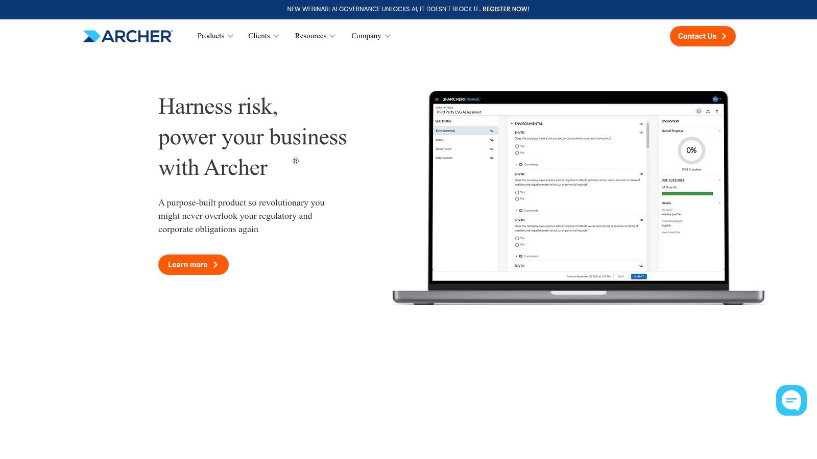 Archer Integrated Risk Management (formerly RSA Archer)