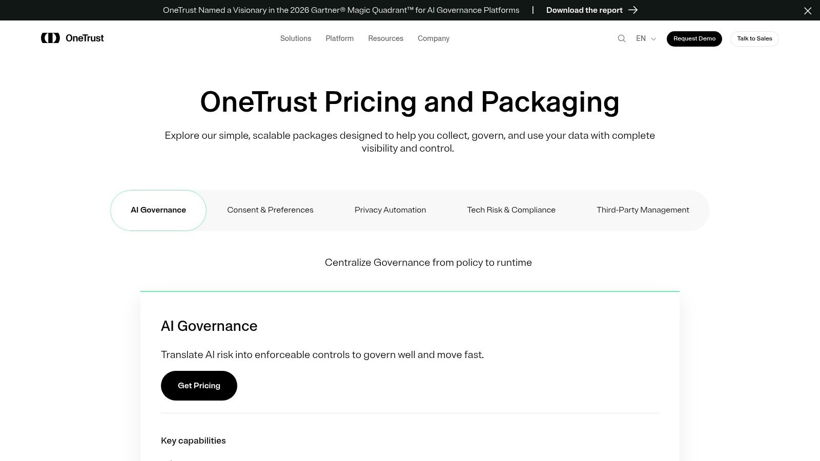OneTrust (Tech Risk & Compliance, Third-Party Risk, Privacy)