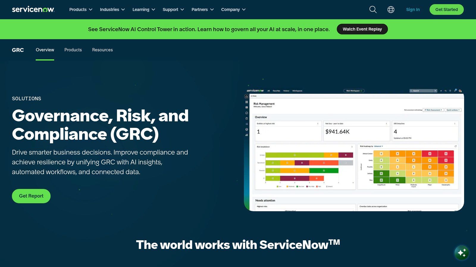 ServiceNow Risk and Compliance (IRM/GRC)