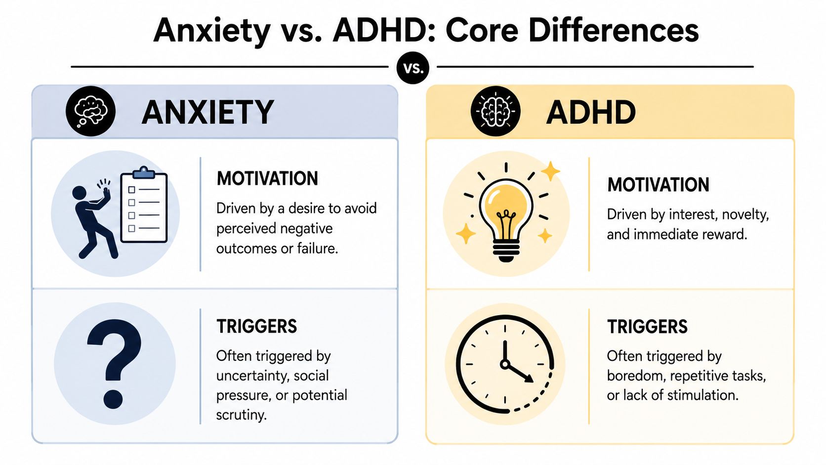 Unpacking the Core Differences in Motivation and Triggers