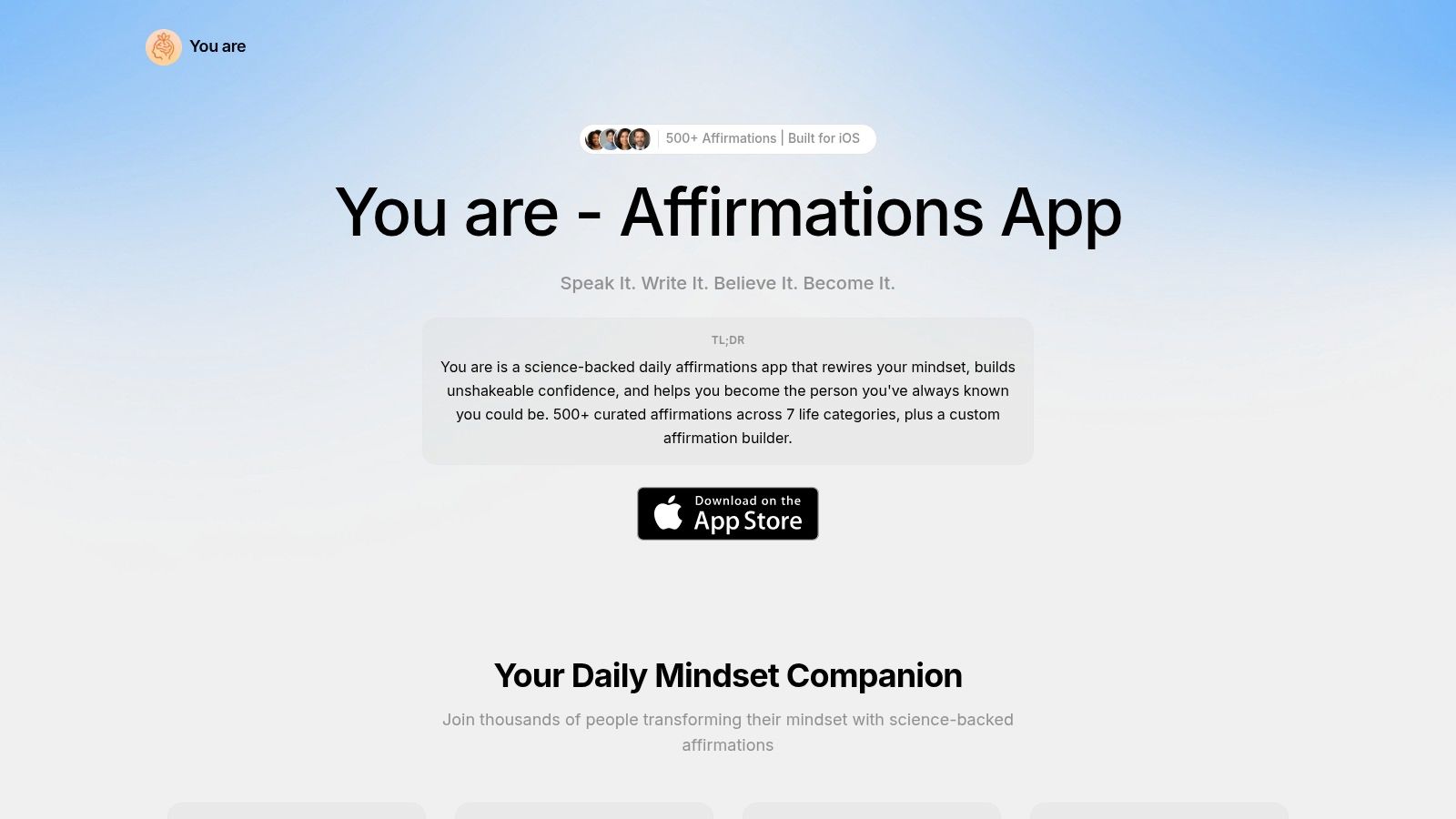 You are – Daily Affirmations