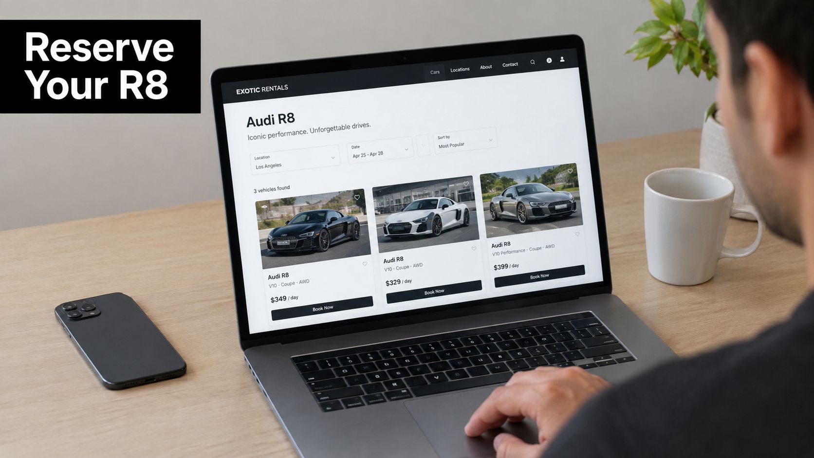 Screenshot from https://uptownrentacar.com/rent-audi-r8-dubai