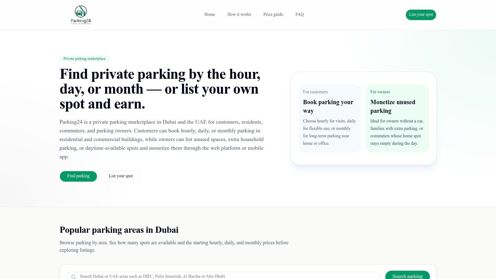 Rent Car Parking Dubai: 7 Best Options and Tips 6 Parking24