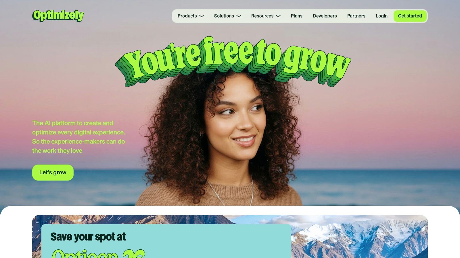 Optimizely personalization and experimentation