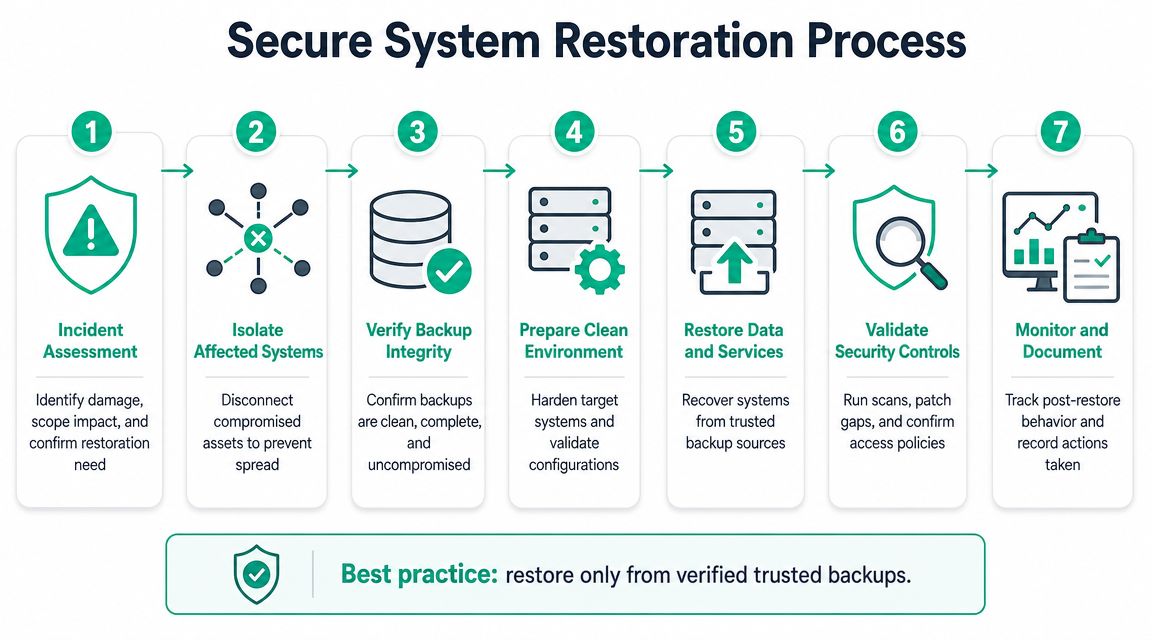 Executing a Secure System Restoration
