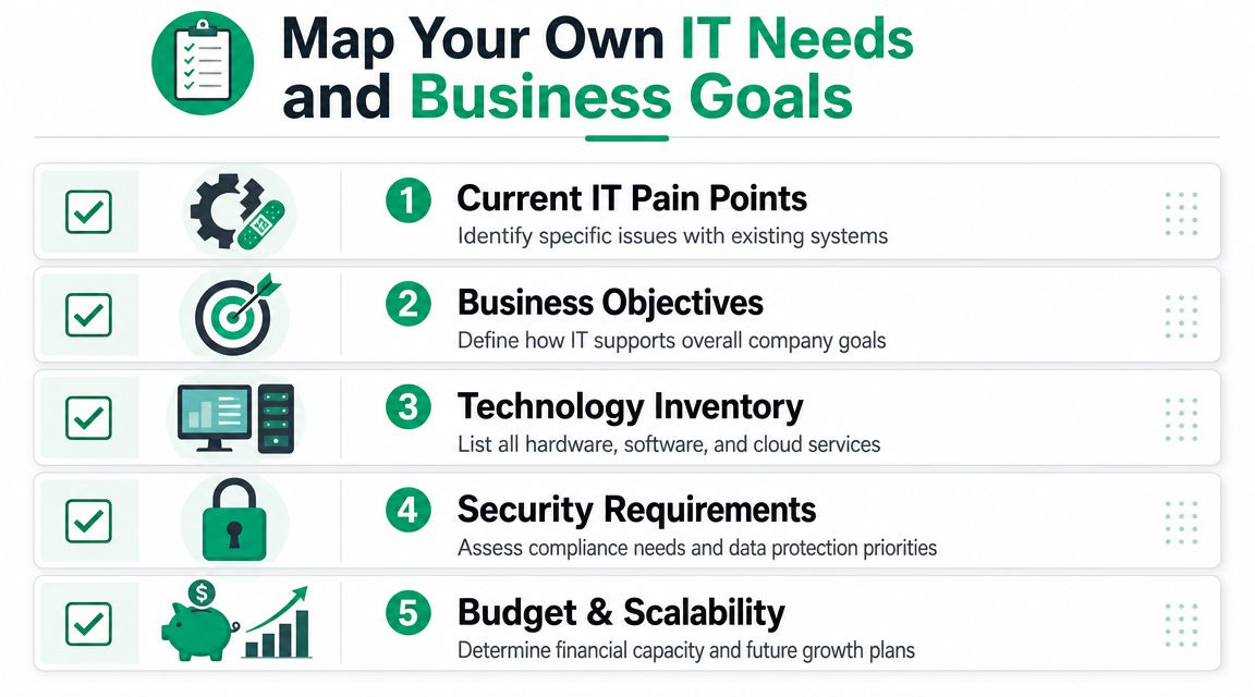 A five-step checklist for aligning IT requirements with business goals and strategic planning objectives.