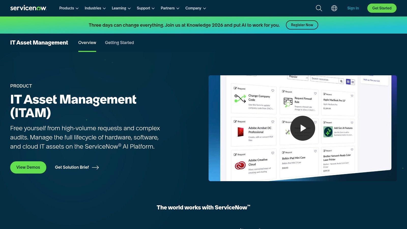 ServiceNow IT Asset Management (ITAM)