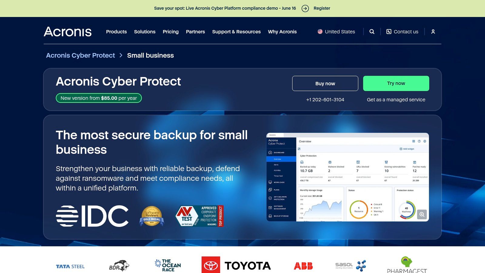 Acronis Cyber Protect for Small Business