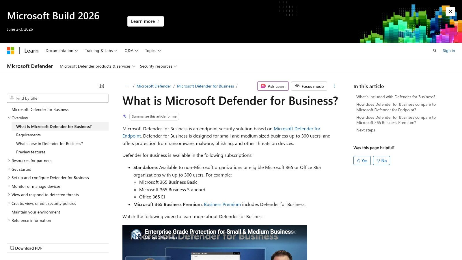 Microsoft Defender for Business