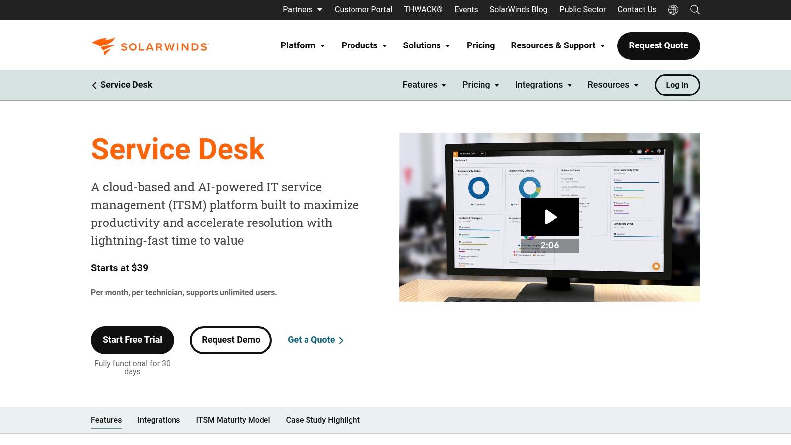SolarWinds Service Desk