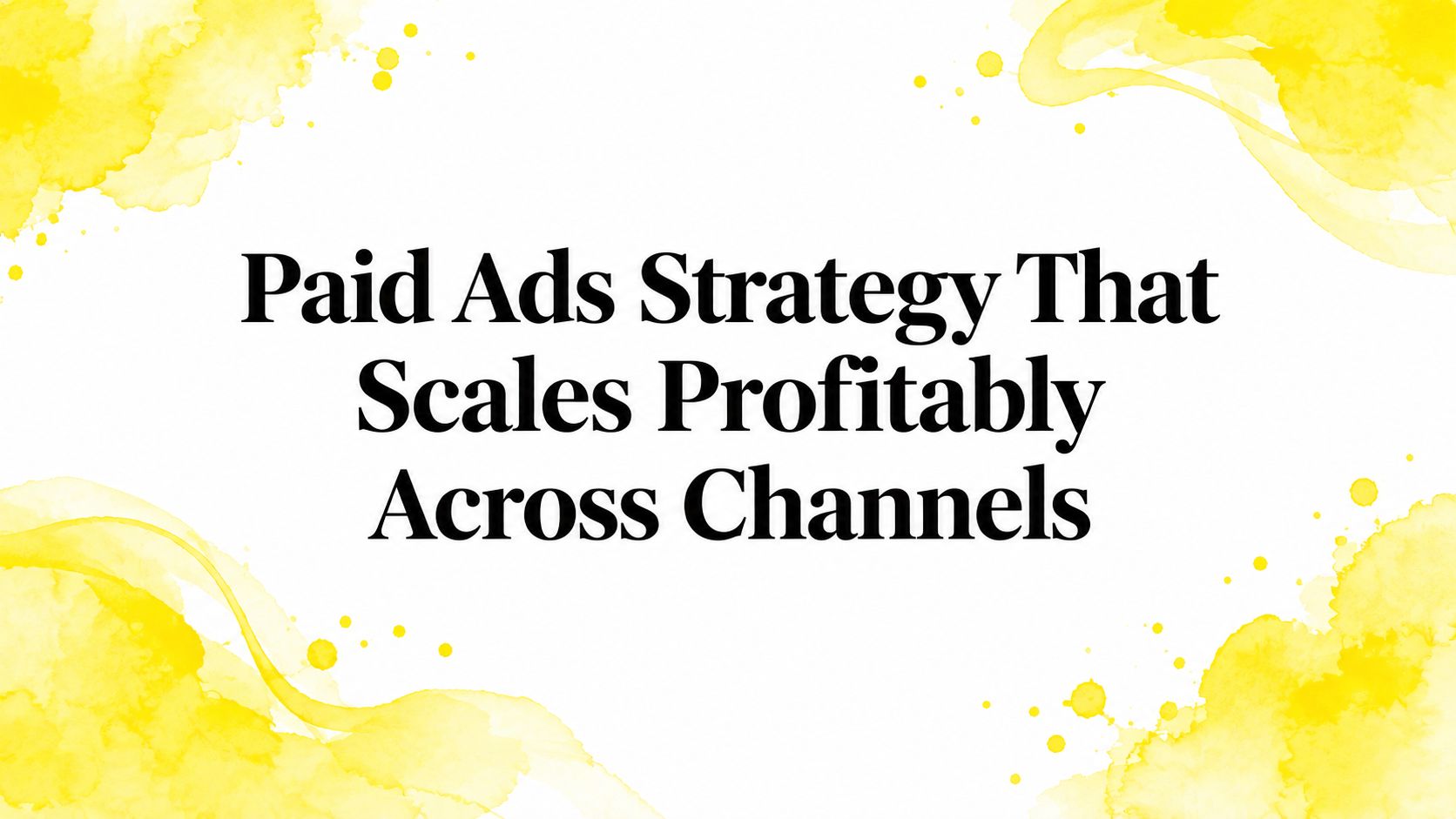 Paid Ads Strategy That Scales Profitably Across Channels