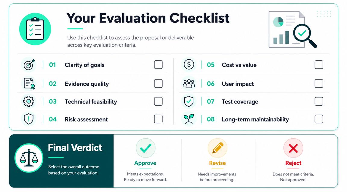 Your Evaluation Checklist and Final Verdict