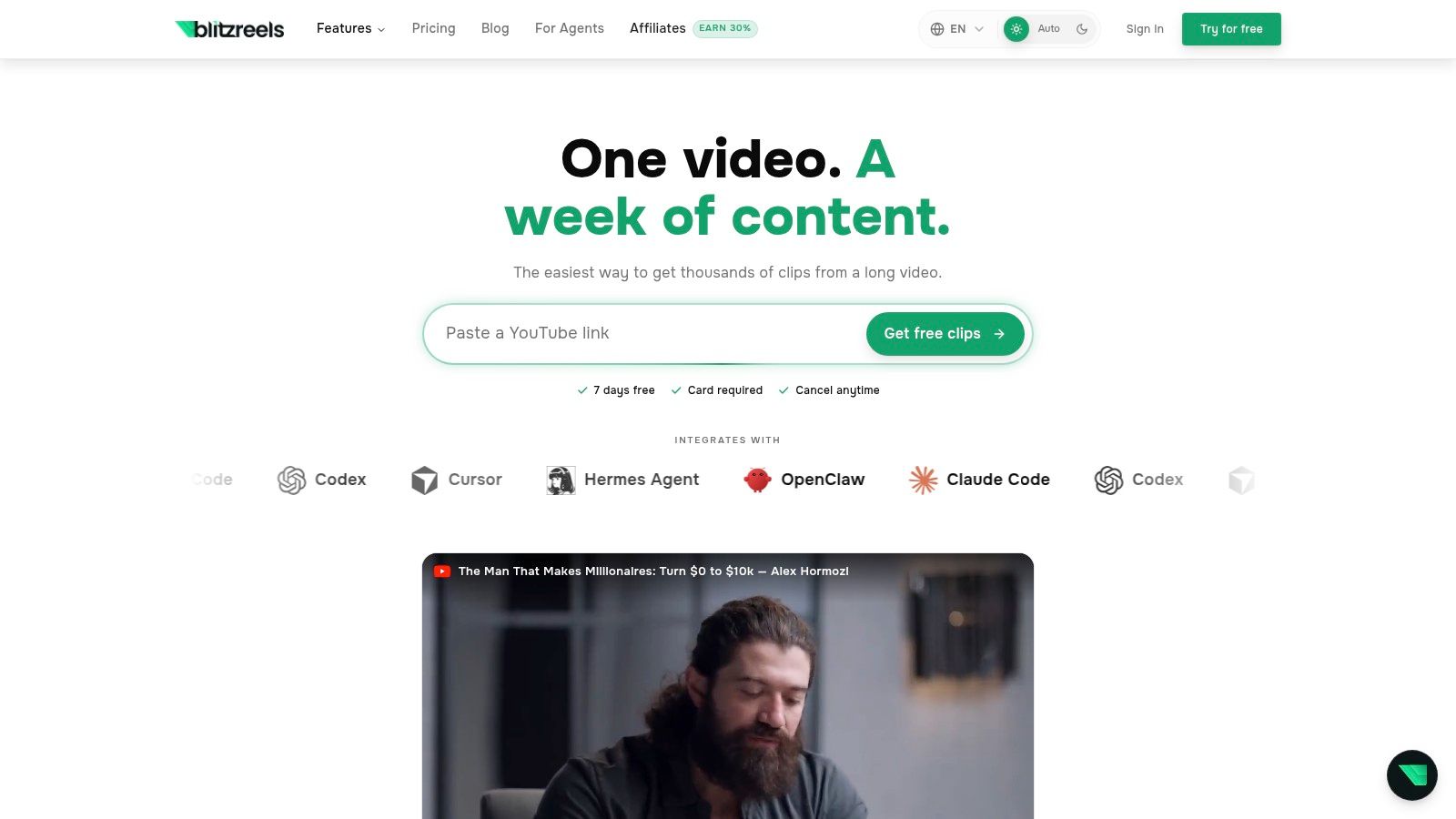 Screenshot from https://blitzreels.com