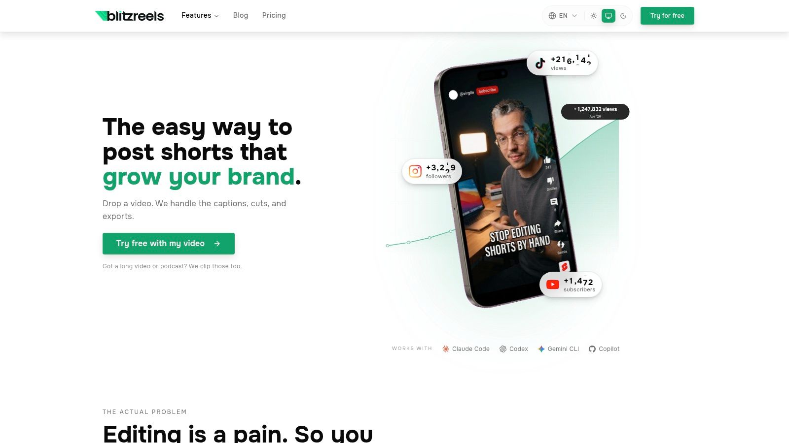 Screenshot from https://www.blitzreels.com/