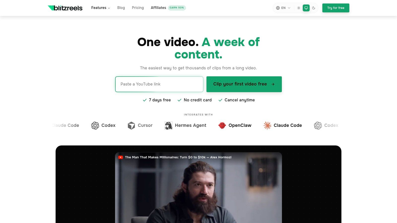 Screenshot from https://blitzreels.com