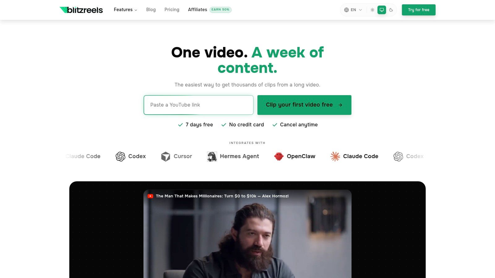 Screenshot from https://blitzreels.com