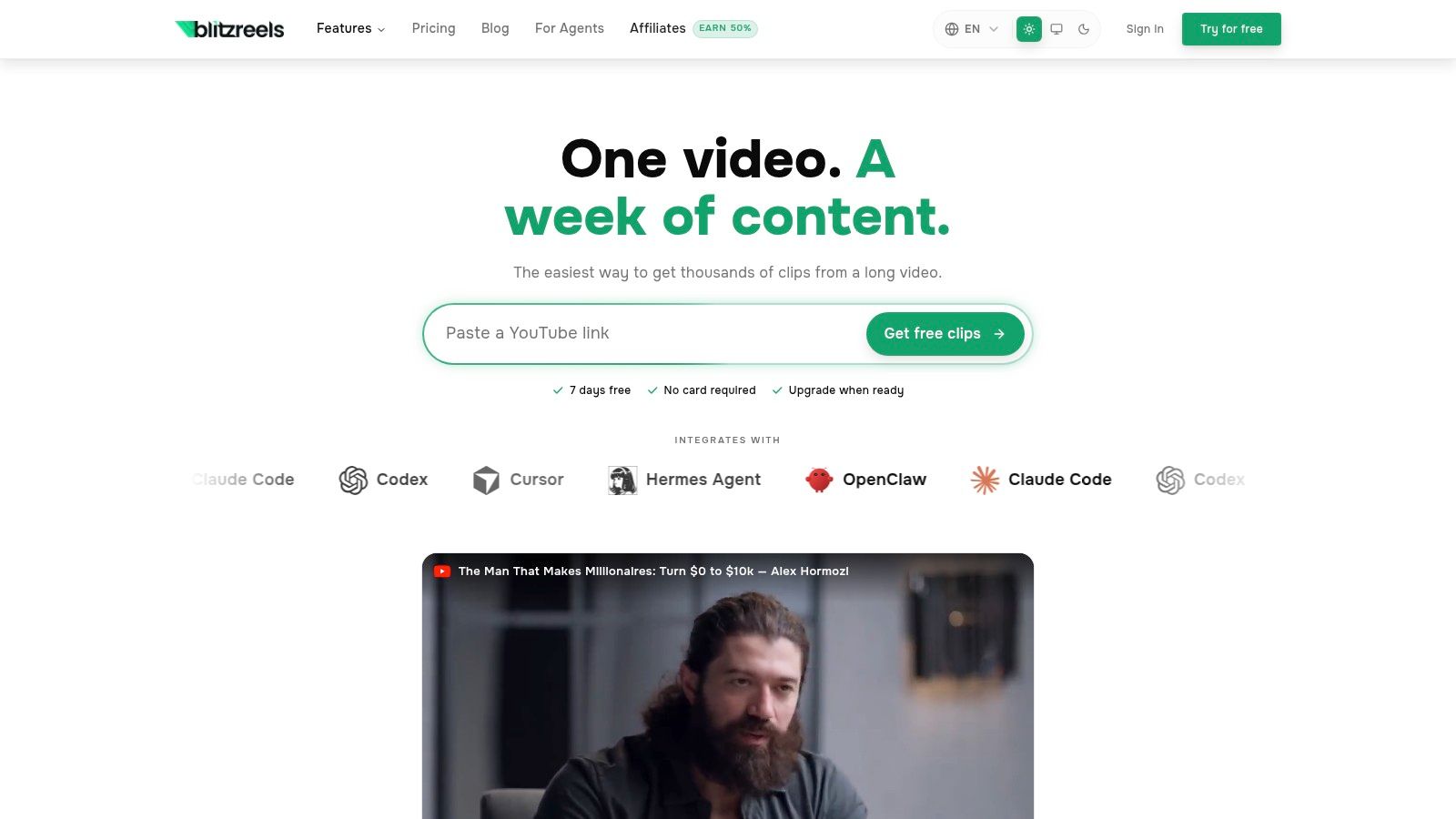 Screenshot from https://blitzreels.com