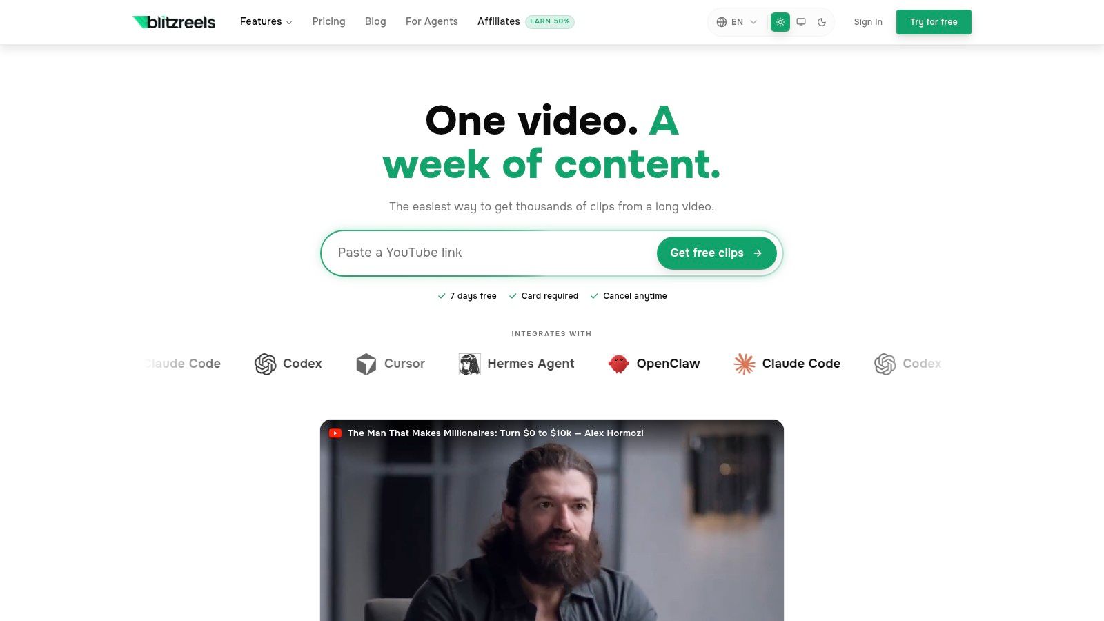 Screenshot from https://blitzreels.com