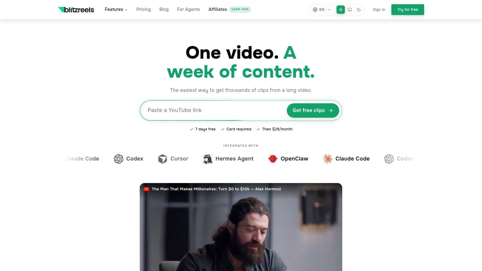 Screenshot from https://blitzreels.com