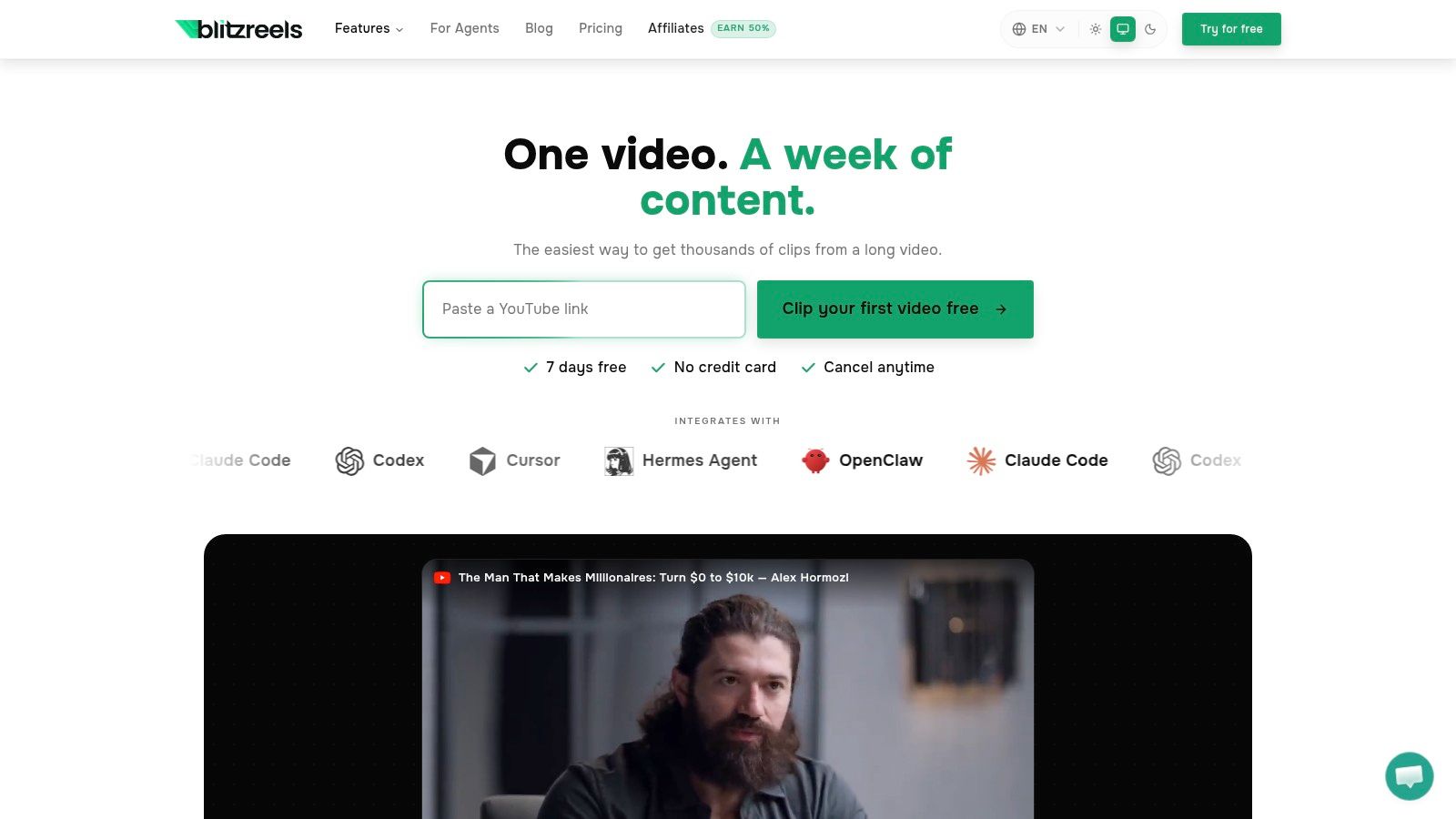 Screenshot from https://blitzreels.com