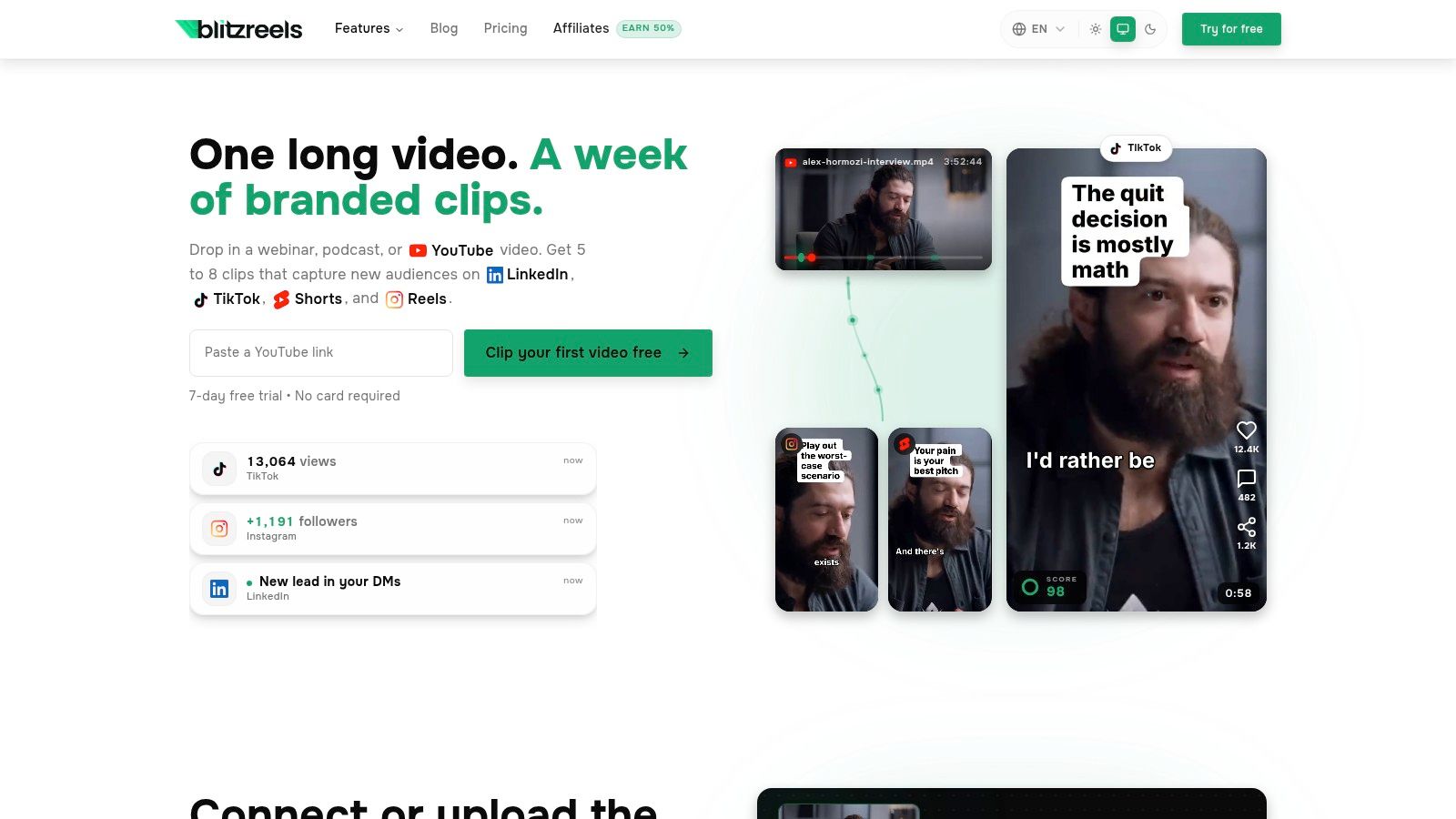 Screenshot from https://blitzreels.com