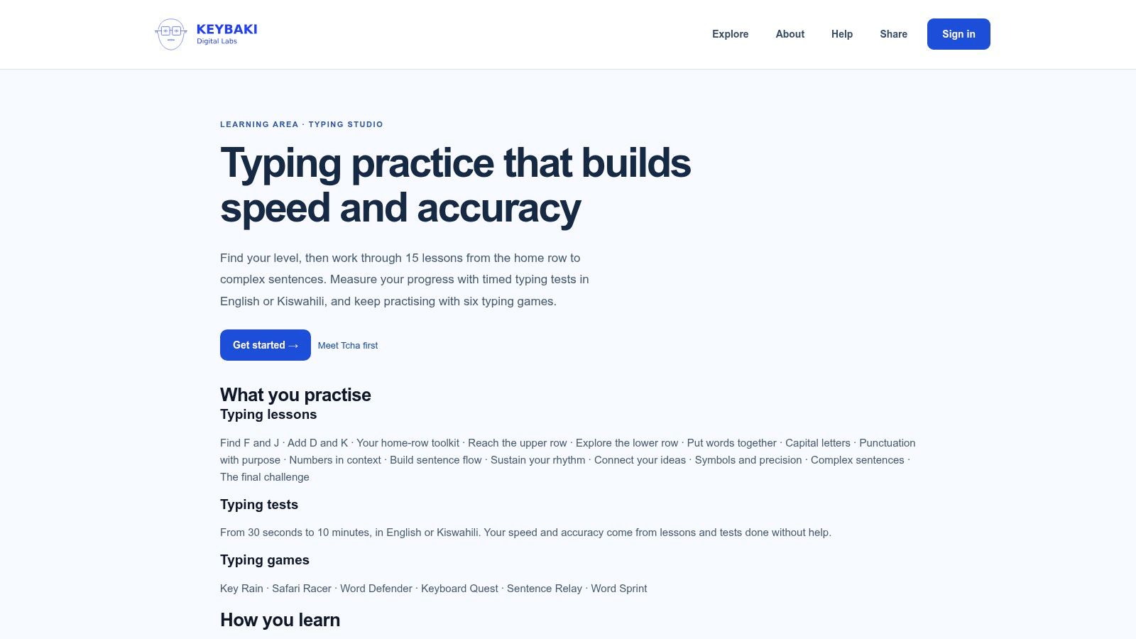Screenshot from https://labs.keybaki.com/learn/typing-practice