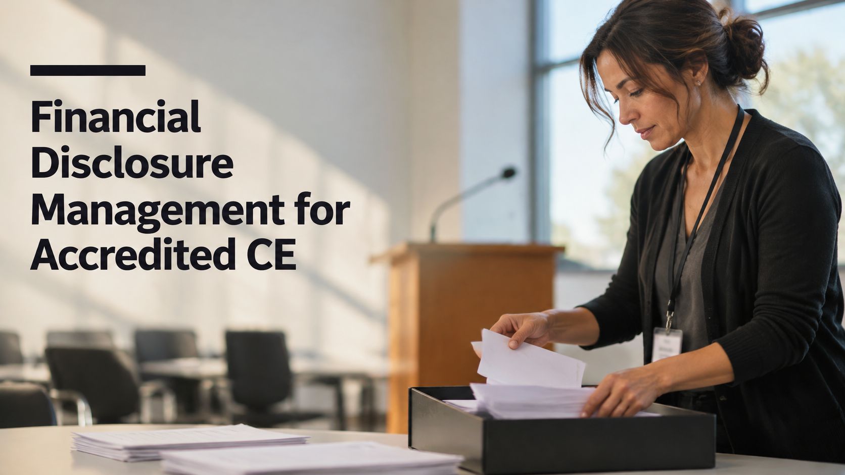 Financial Disclosure Management for Accredited CE