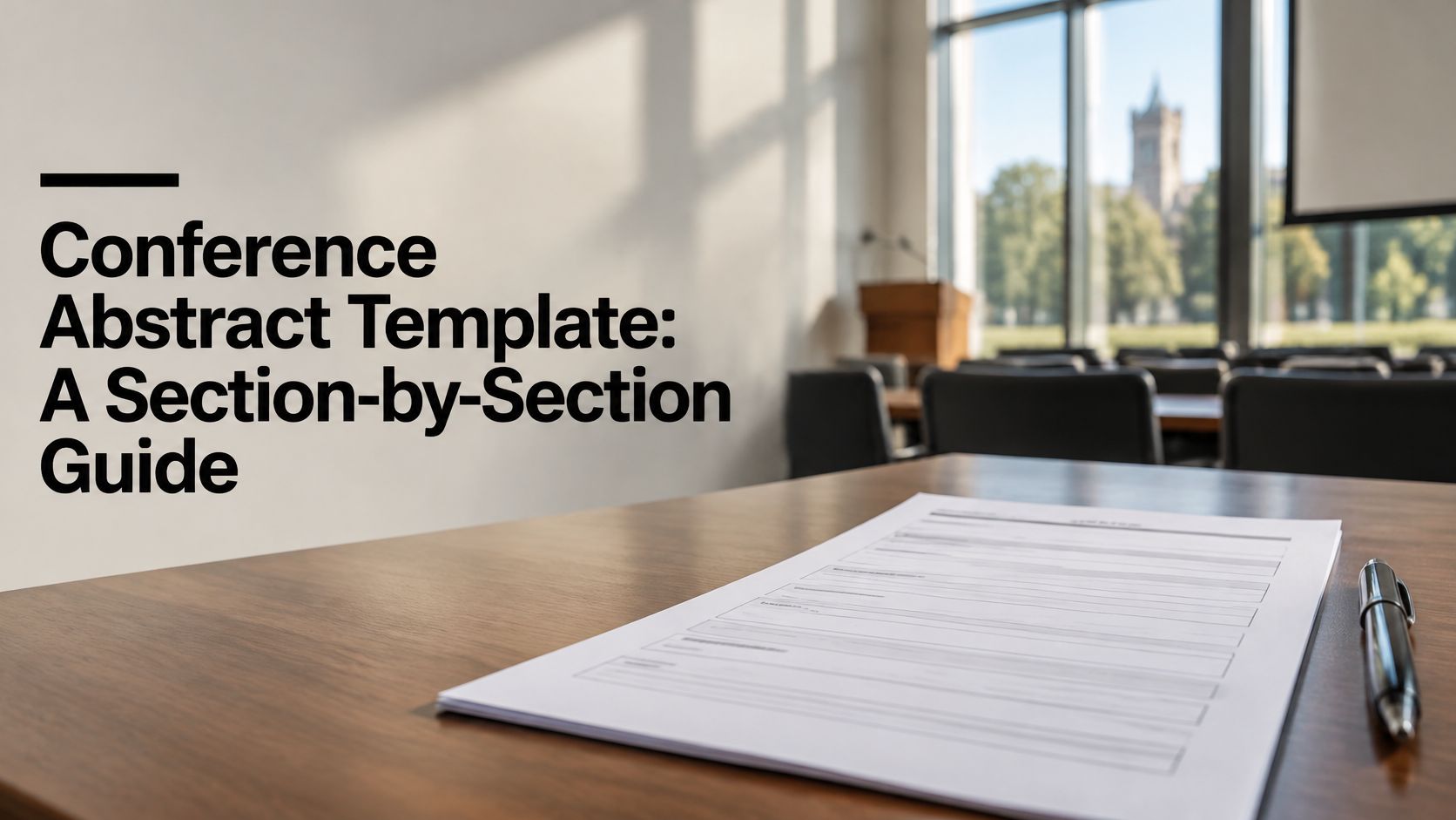 Conference Abstract Template: A Section-by-Section Guide