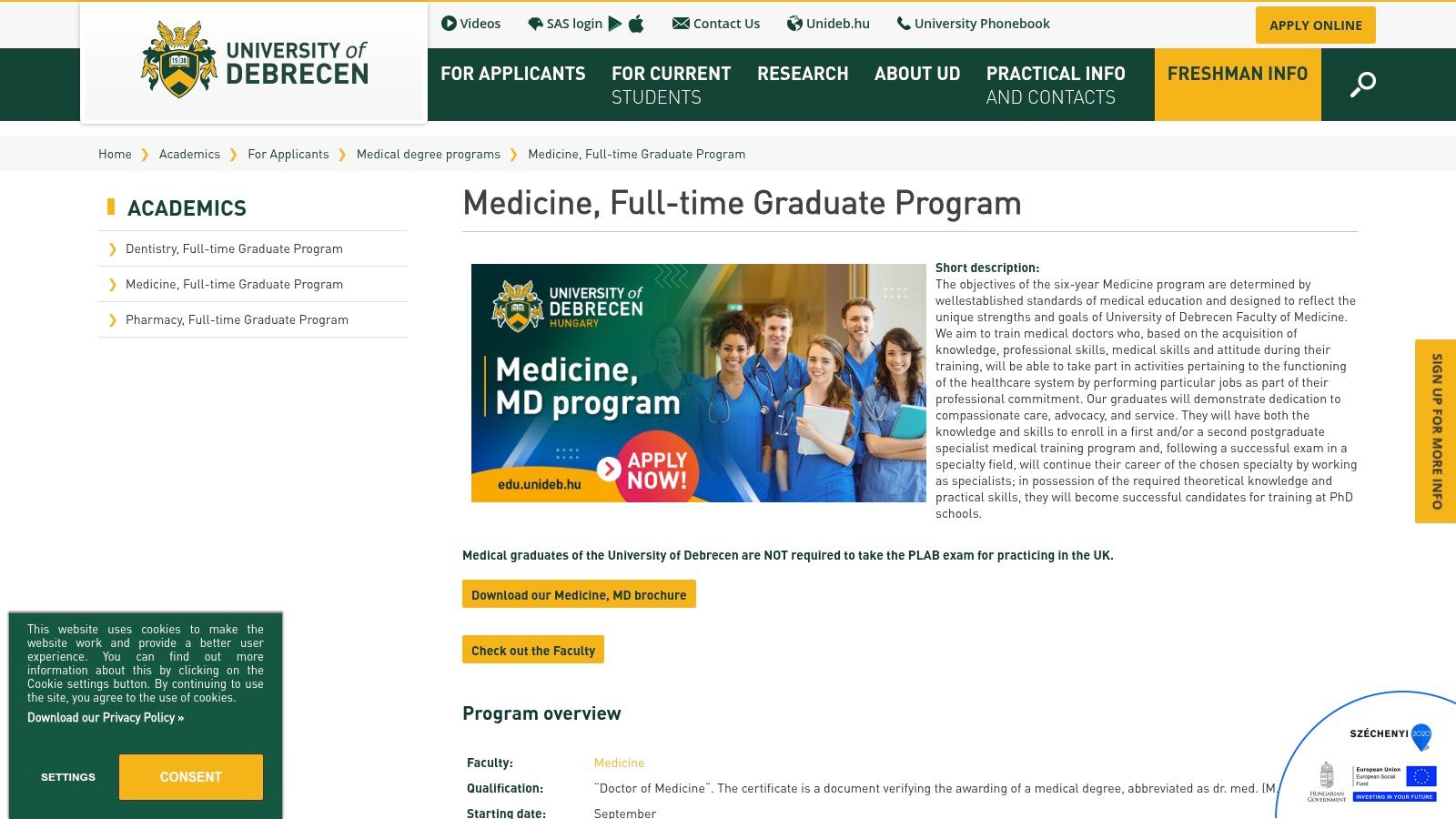 University of Debrecen medical students