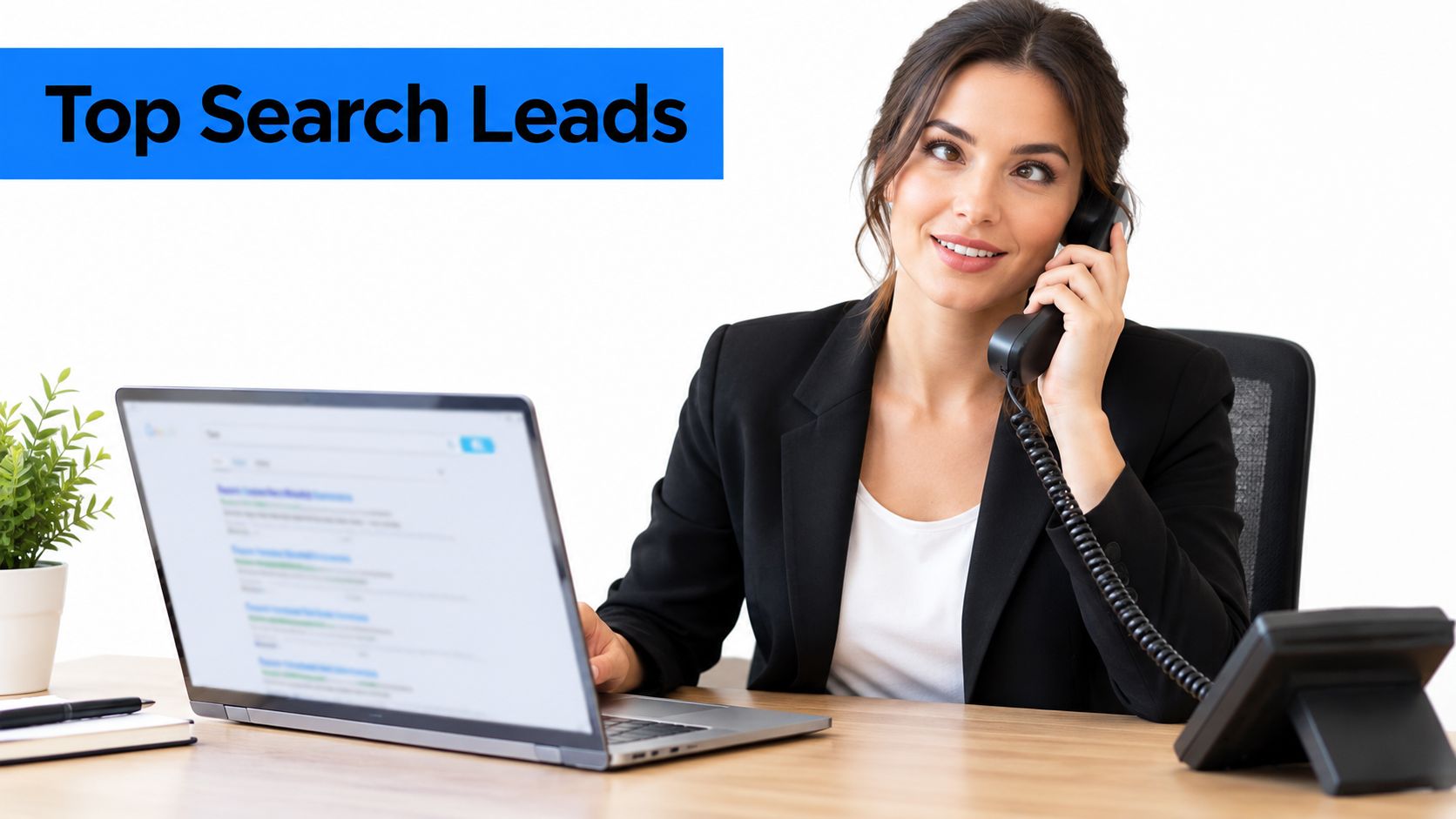 Cleaning sales representative reviewing leads