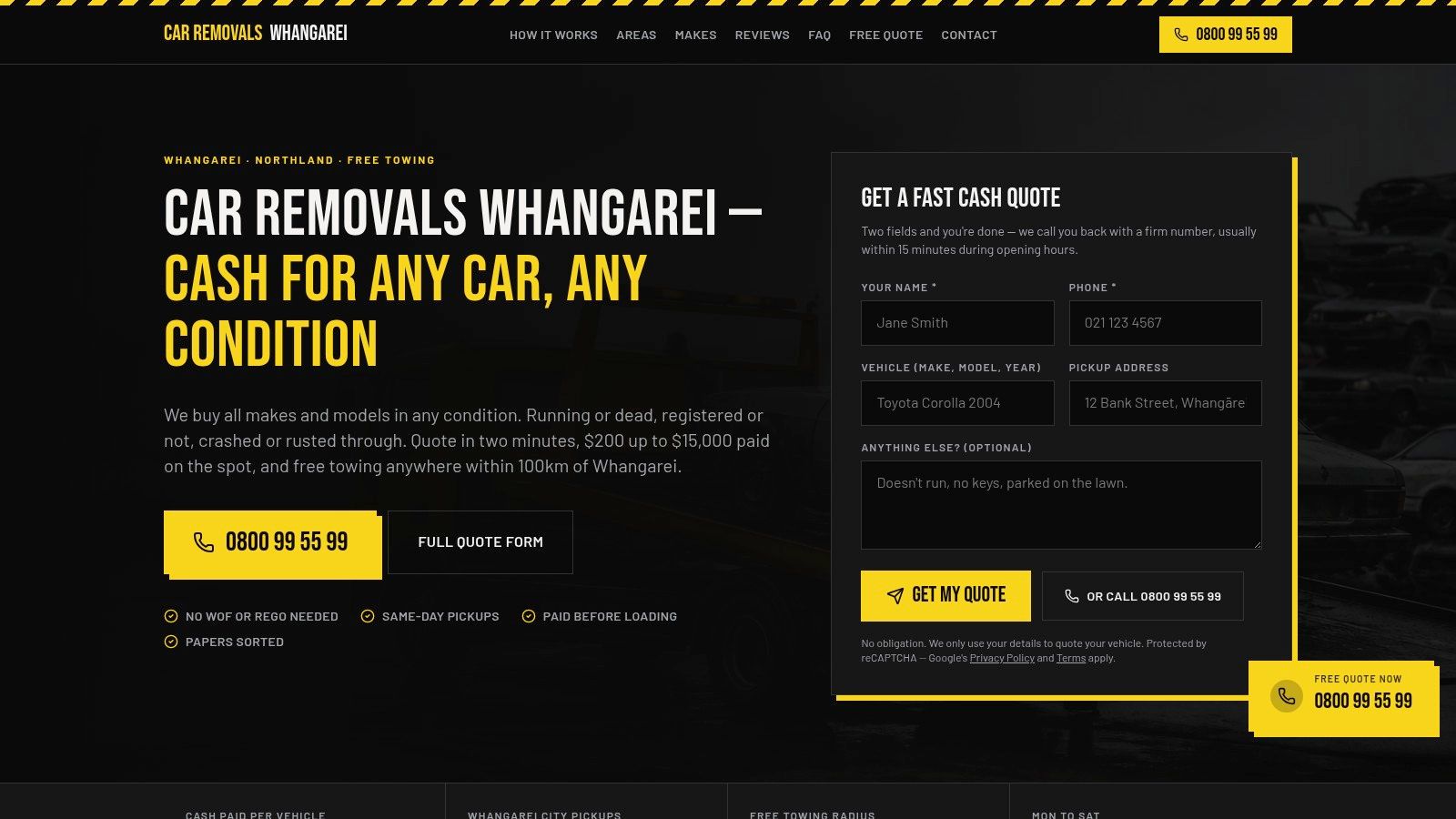 Screenshot from https://carremovalswhangarei.co.nz