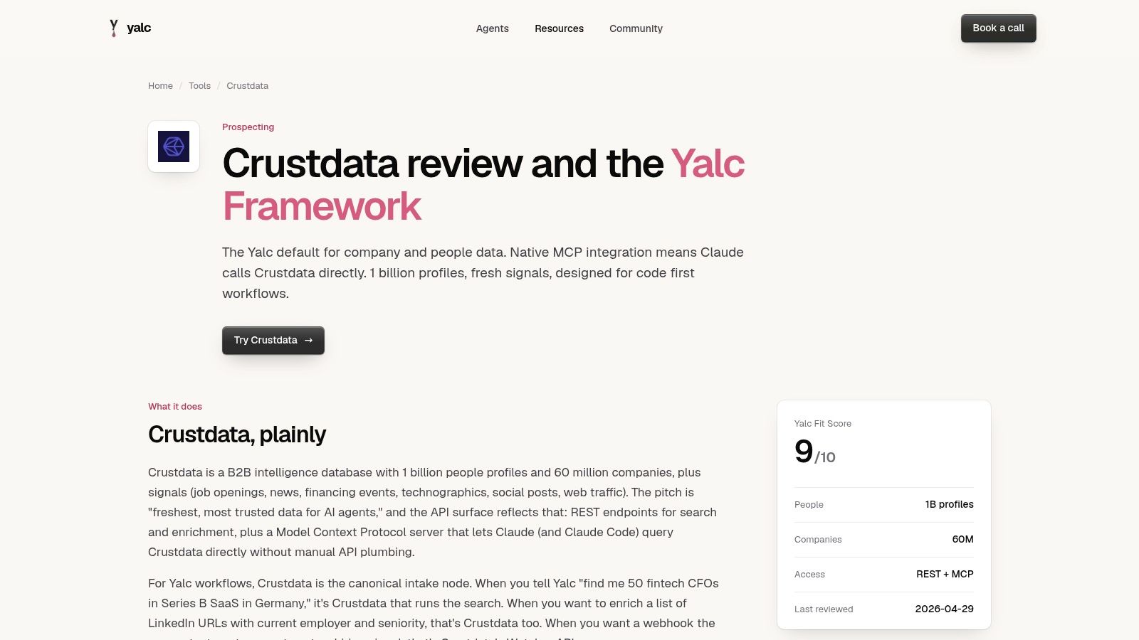Tools Crustdata
