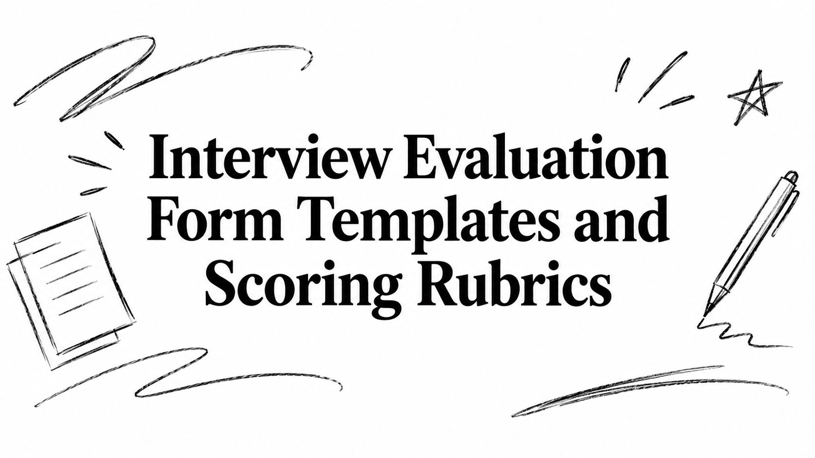 Interview Evaluation Form Templates and Scoring Rubrics
