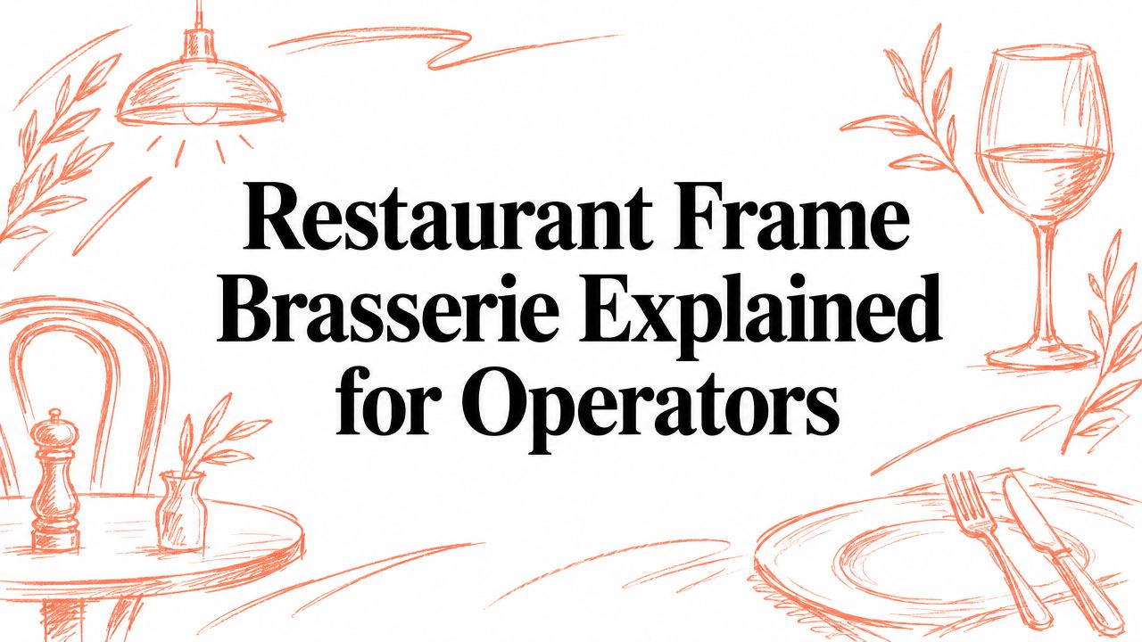 Restaurant Frame Brasserie Explained for Operators