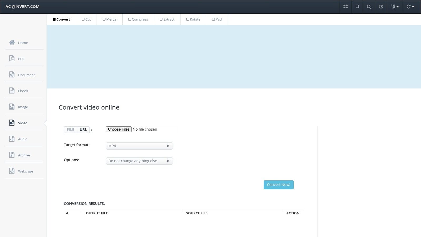 Aconvert Video Converter