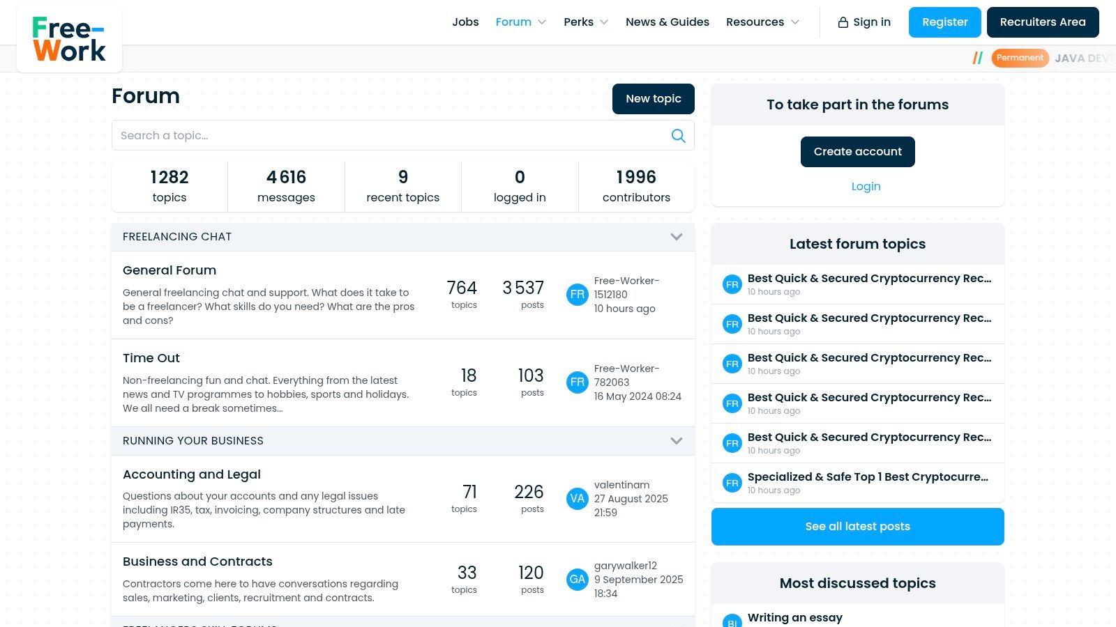 Free-Work UK (Tech & IT Forum)