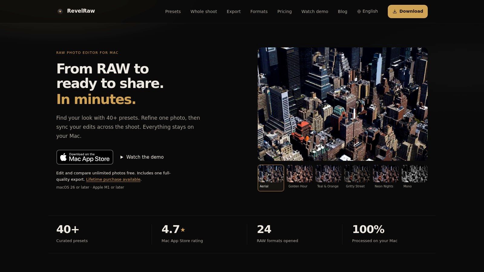 Screenshot from https://revelraw.com